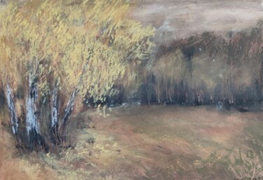 "Yellow autumn trees" başlıklı Resim Sveta Uvarova tarafından, Orijinal sanat, Pastel