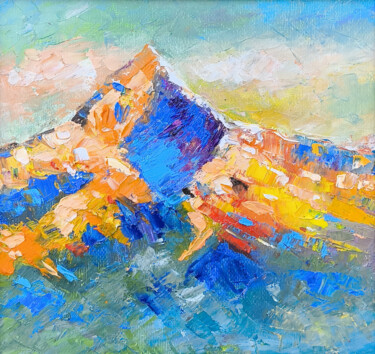 "The Golden Ridge" başlıklı Tablo Narek tarafından, Orijinal sanat, Petrol Ahşap Sedye çerçevesi üzerine monte edilmiş