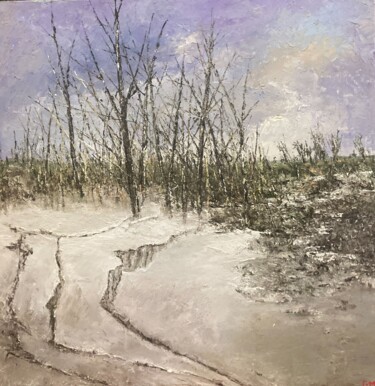 Painting titled "Das Eis bricht" by Günther Mika, Original Artwork, Oil