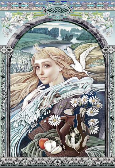 Digital Arts με τίτλο "Hauch der Luft" από Konstantin Avdeev, Αυθεντικά έργα τέχνης, Ψηφιακή εκτύπωση