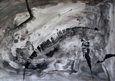 Pintura intitulada "Gloomy Grey Area -…" por Milto Sideris, Obras de arte originais, Acrílico