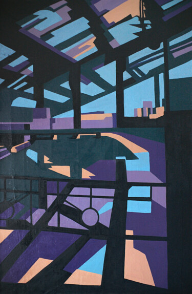 "Bridge" başlıklı Tablo Ekaterina Popushoi tarafından, Orijinal sanat, Petrol Ahşap Sedye çerçevesi üzerine monte edilmiş