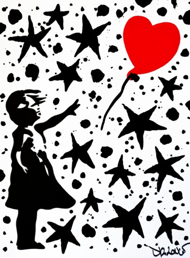 Painting titled "Hope stars ( Tribut…" by Dr. Love, Original Artwork, Acrylic