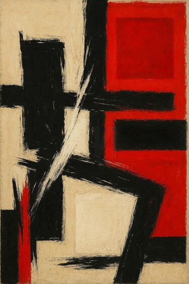 Digital Arts titled "MINIMAL-GRUNGE 087" by Karavix, Original Artwork, AI generated image