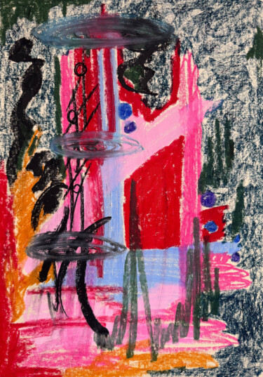 "Architectural Abstr…" başlıklı Tablo Evgeniya Minina Zhemi tarafından, Orijinal sanat, Pastel