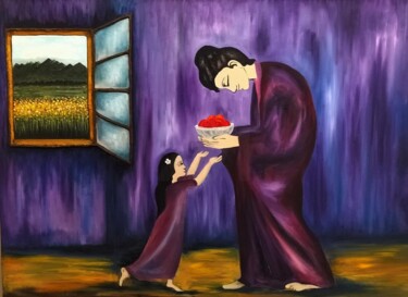 "in violet Light :A…" başlıklı Tablo Shery Lune tarafından, Orijinal sanat, Petrol Ahşap Sedye çerçevesi üzerine monte edilm…