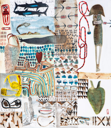 Ζωγραφική με τίτλο "The green you need" από Stéphane Foucaud, Αυθεντικά έργα τέχνης, Ακρυλικό Τοποθετήθηκε στο Ξύλινο φορείο…