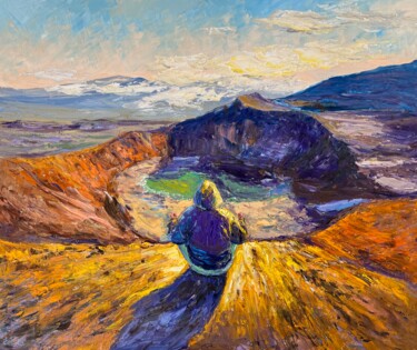 Pittura intitolato "Meditation on the B…" da Evgeniya Polyudova, Opera d'arte originale, Olio