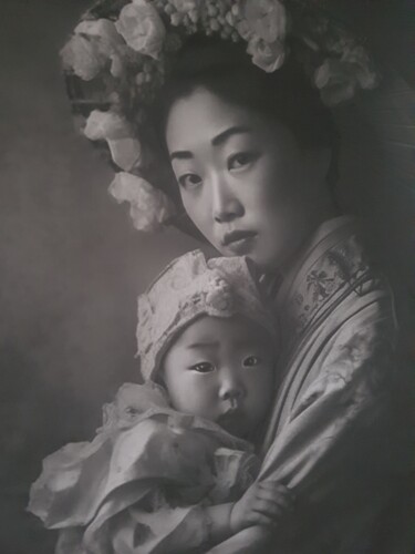 绘画 标题为“fleurs de sakura” 由Merline  Pbg, 原创艺术品, 丙烯