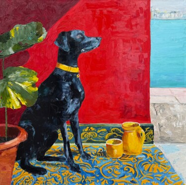 Pintura titulada "interior painting,…" por Elena Polischuk, Obra de arte original, Oleo