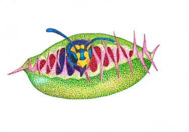 "Plante carnivore" başlıklı Resim Dimitri Prévot tarafından, Orijinal sanat, Mürekkep