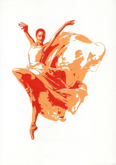 Peinture intitulée "Dancer_6" par Kosta Morr, Œuvre d'art originale, Acrylique