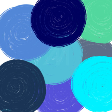 Digitale Kunst mit dem Titel "Meditative Planets.…" von Vafa Majidli, Original-Kunstwerk, Digitale Malerei