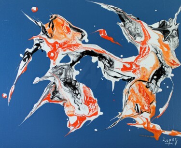 绘画 标题为“1827 Rock endiablé” 由Jean-Luc Lopez, 原创艺术品, 丙烯 安装在木质担架架上