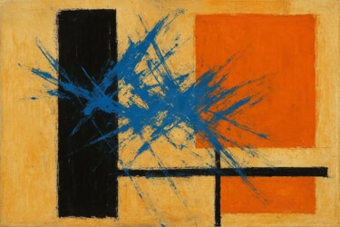 Arts numériques intitulée "MINIMAL-GRUNGE 112" par Karavix, Œuvre d'art originale, Image générée par l'IA