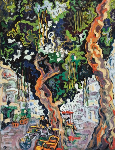 Ζωγραφική με τίτλο "Breath of Florentin…" από Elina Gomberg, Αυθεντικά έργα τέχνης, Ακρυλικό