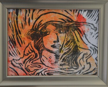 Obrazy i ryciny zatytułowany „Roman Lady Chine Co…” autorstwa Adeevisionart Adrian, Oryginalna praca, Linoryty Zamontowany n…