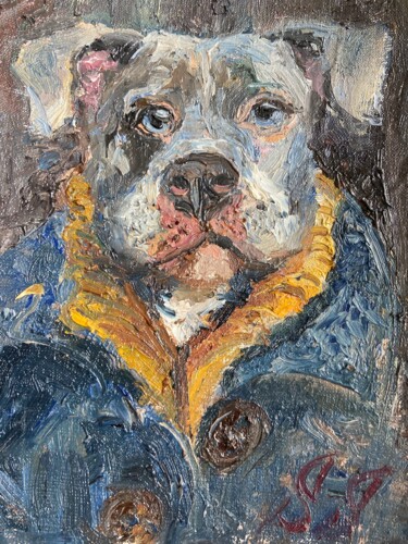 Картина под названием "Painting portrait o…" - Svetlana Shtamburg, Подлинное произведение искусства, Масло Установлен на кар…