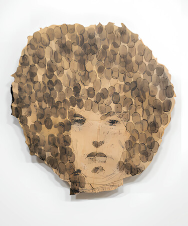 Γλυπτική με τίτλο "Benchmarks 3 Figura…" από Richard Hancock, Αυθεντικά έργα τέχνης, Γραφίτης Τοποθετήθηκε στο Ξύλινο πάνελ