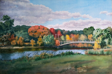 "Zhuravlivka — Autum…" başlıklı Tablo Олександр Імшенецький tarafından, Orijinal sanat, Suluboya