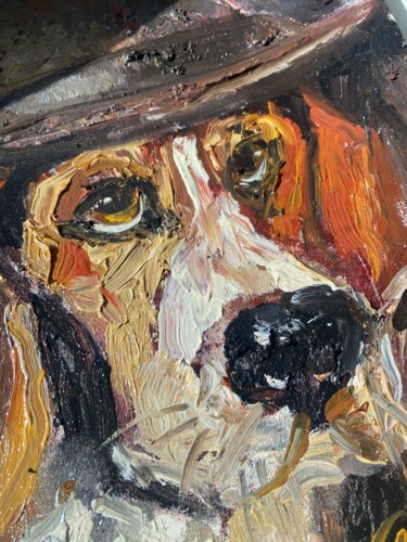 Painting titled "Oil painting on can…" by Svetlana Shtamburg, Original Artwork, Oil Mounted on Cardboard