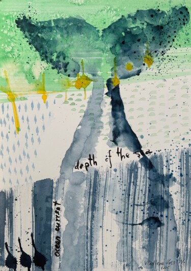 Peinture intitulée "Original abstract a…" par Vladlena Voss, Œuvre d'art originale, Aquarelle