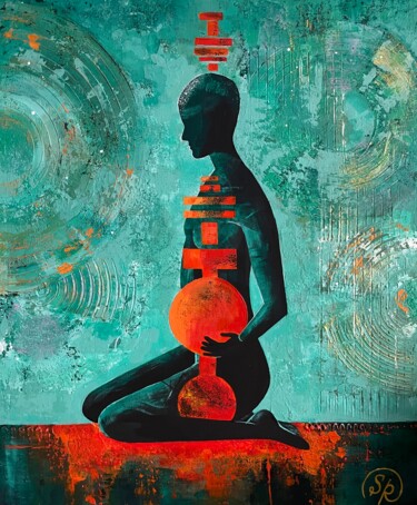 Painting titled "Metaphysical Painti…" by Samiya Rani, Original Artwork, Acrylic Mounted on Wood Stretcher frame