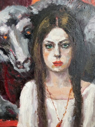 Painting titled "Oil painting on MDF…" by Svetlana Shtamburg, Original Artwork, Oil