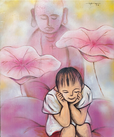 "childhood - 2014" başlıklı Resim Nguyen The Hiep (Arthiep) tarafından, Orijinal sanat, Akrilik Ahşap Sedye çerçevesi üzerin…