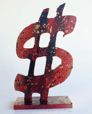 Painting titled "SPACO US Dollar war…" by Spaco, Original Artwork, Acrylic Mounted on Wood Stretcher frame