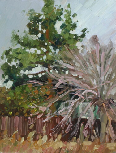 Malarstwo zatytułowany „Соседский дом” autorstwa Татьяна Фëдорова-Попова, Oryginalna praca, Olej