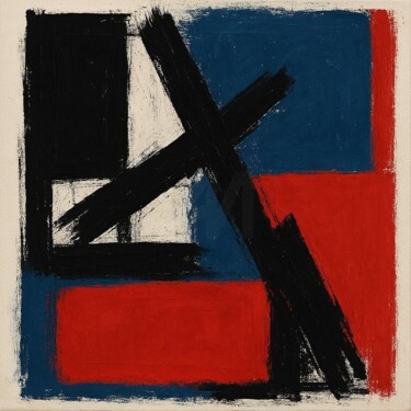 Arts numériques intitulée "MINIMAL-GRUNGE 129" par Karavix, Œuvre d'art originale, Image générée par l'IA