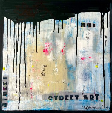 Painting titled "Artbstraction 3" by Efka9, Original Artwork, Acrylic Mounted on Wood Stretcher frame