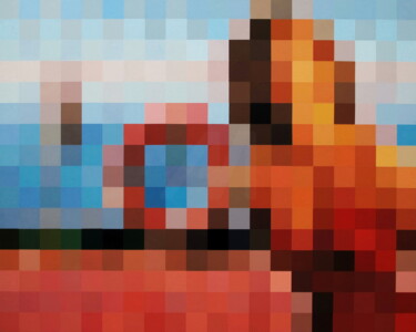 绘画 标题为“Architektin, 41” 由Markus Honerla, 原创艺术品, 油 安装在木质担架架上