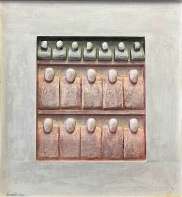 Peinture intitulée "Pattern Rituale" par Gastone Cecconello, Œuvre d'art originale, Plâtre