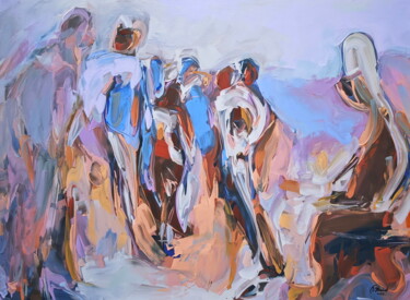 Painting titled "Fragments of Presen…" by Daniel Bulimar Henciu, Original Artwork, Acrylic