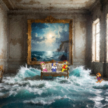 Цифровое искусство под названием "Memento Mori (L'Adi…" - Benny Arte, Подлинное произведение искусства, Цифровая живопись Ус…