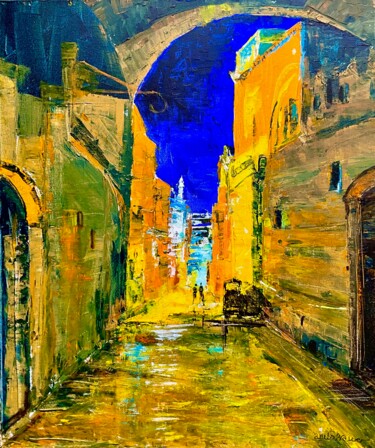 "Via dolorosa, night" başlıklı Tablo Anita Bauer tarafından, Orijinal sanat, Akrilik Ahşap Sedye çerçevesi üzerine monte edi…