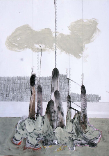 Drawing titled "Clouds Milked by Ha…" by Dimitris Kritsotakis, Original Artwork, Graphite