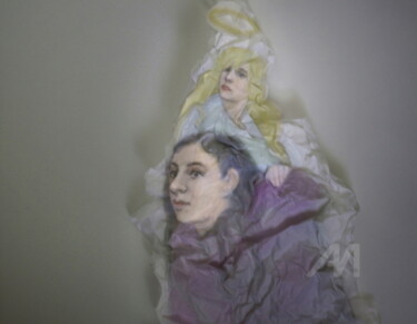 Arte digitale intitolato "Girl and guardian a…" da Irina Babina (Mihajlovna), Opera d'arte originale, Fotografia digitale