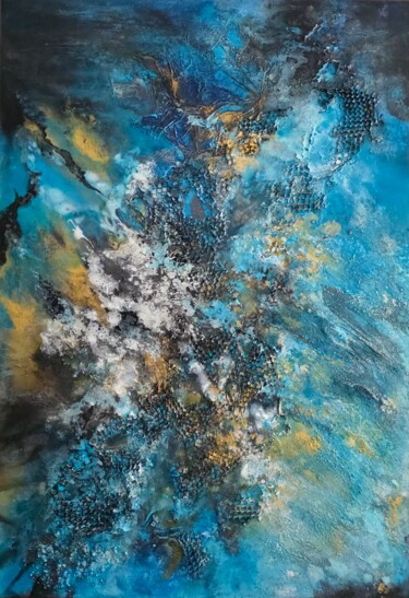 ""Breath of the Ocea…" başlıklı Tablo Elena Jerger tarafından, Orijinal sanat, Akrilik Ahşap Sedye çerçevesi üzerine monte e…