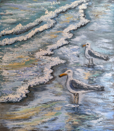 "Paesaggio con gabbi…" başlıklı Tablo Maria Galan tarafından, Orijinal sanat, Petrol