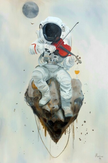 Malerei mit dem Titel "Lunaris" von Alen Meštrović, Original-Kunstwerk, Öl