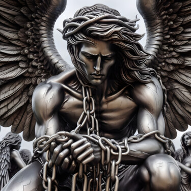 Arts numériques intitulée "Angel’s Longing" par Reskatorsilver, Œuvre d'art originale, Image générée par l'IA
