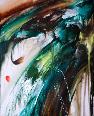 Pintura titulada "Emerald scythe" por Adlexe Aleksej Panfilov, Obra de arte original, Oleo Montado en Cartulina