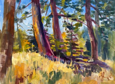 "Sunny day in Troodos" başlıklı Tablo July Kinart tarafından, Orijinal sanat, Petrol