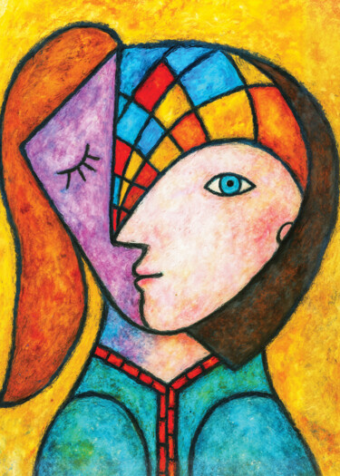 Digital Arts με τίτλο "Femme et abstraction" από Pacôme Coquet, Αυθεντικά έργα τέχνης, Εικόνα που δημιουργήθηκε με AI Τοποθε…