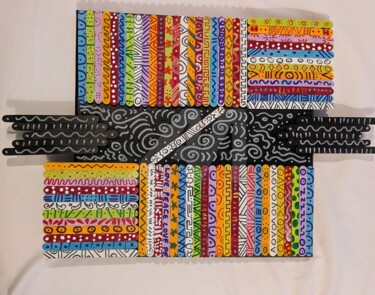 Collages intitulée "Art from unexpected…" par Helene, Œuvre d'art originale, Collages Monté sur Châssis en bois