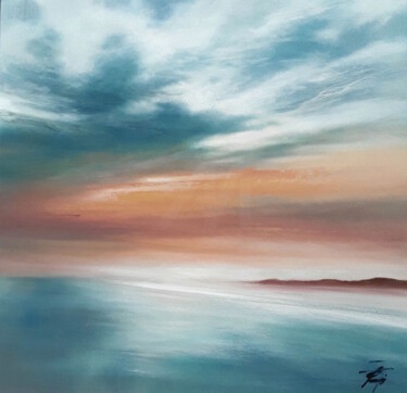 Ζωγραφική με τίτλο "Sunset  Inspiration" από Olena Topliss, Αυθεντικά έργα τέχνης, Λάδι