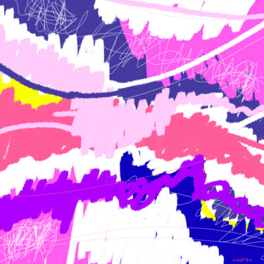 Digital Arts titled "Simple Colorful Abs…" by Vafa Majidli, Original Artwork, Digital Painting